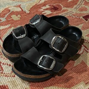 Black Big Buckle Arizona Birkenstocks